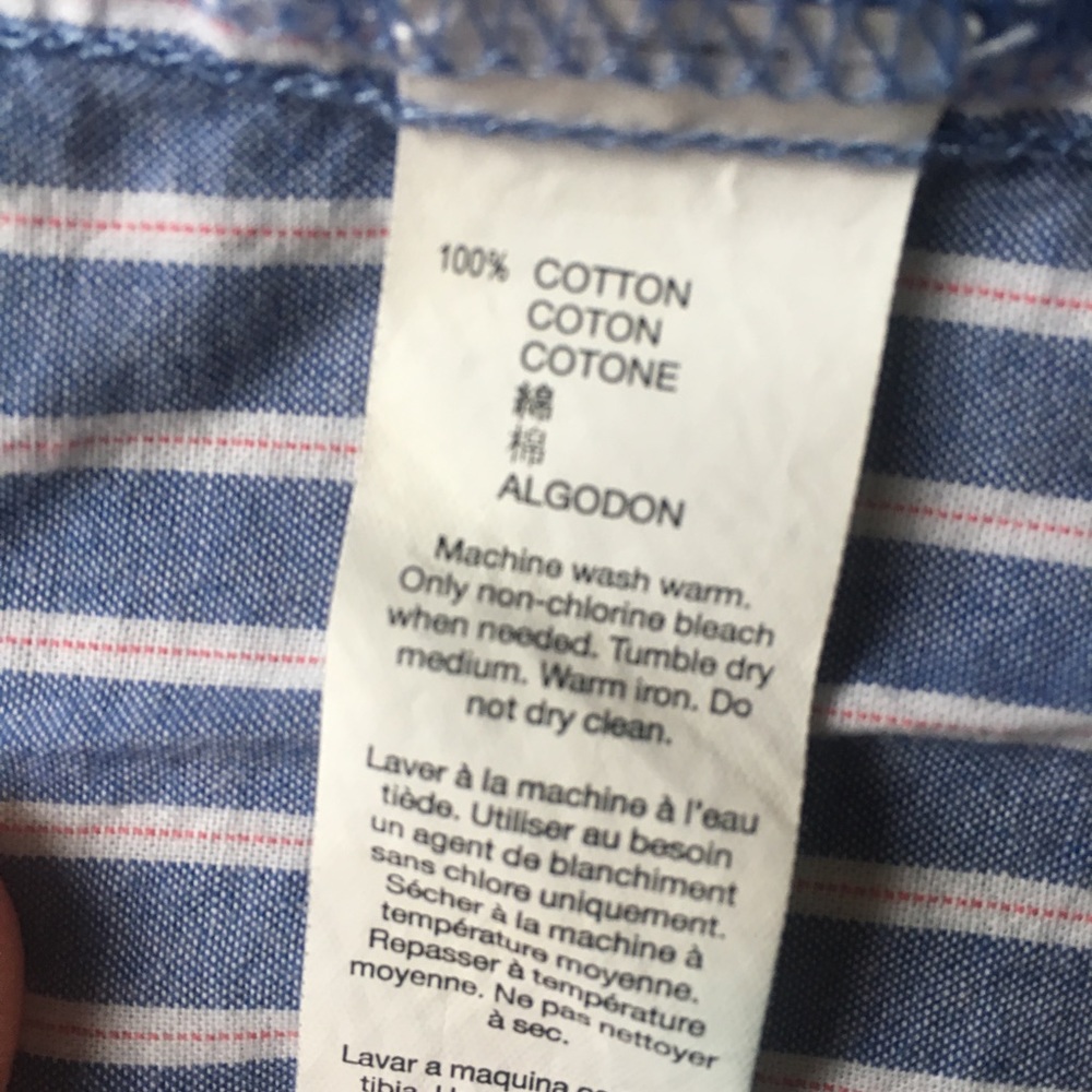 Gap Blue & White Striped Button Night Shirt XS - Picture 3 of 3